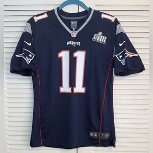 Nike Julian Edelman 11 Jersey Youth 14/16 Large New England Patriots Super Bowl